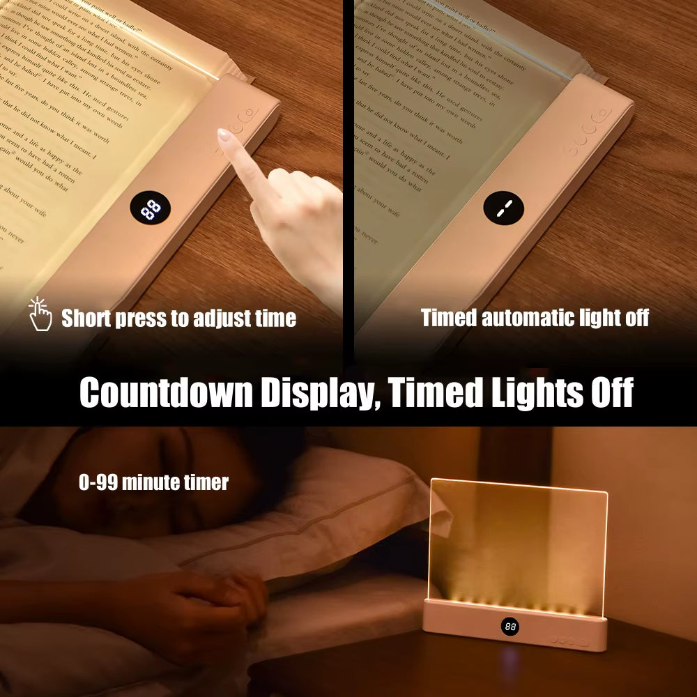 LED Flat Panel Night Vision Reading Light Eye Protection Reading Light Usb Charging Student Night Reading Lamp Book Lamp Indoor
